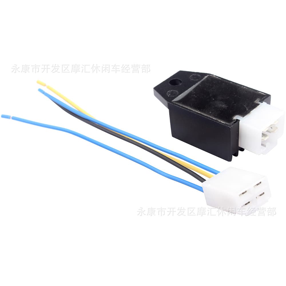 Off-Road Motorcycle ATV Sand Buggy GY6 Scooter 50-125CC 4-Pin 12V Half-Wave Voltage Regulator Rectifier Wiring Harness