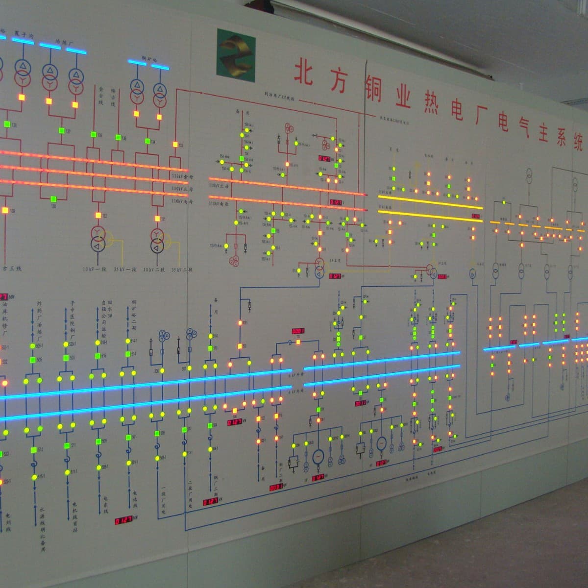 Mosaic Diagram Board, Control System Power Panel, Lighting Mimic Panel, Railway Traction Panel