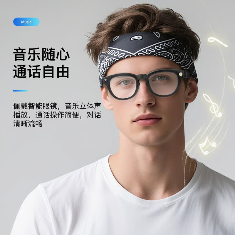 Q8 Smart Glasses 8MP Photo Local Storage Audio Video Recording Free AI Real-Time Translation