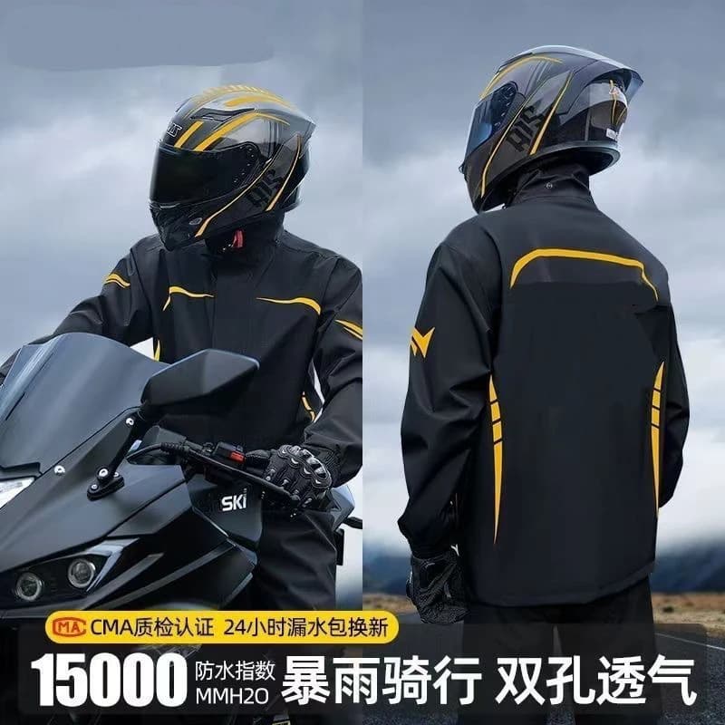 Hot-Selling Two-Piece Raincoat Set Rider-Specific Motorcycle Rainwear Electric Vehicle Raincoat Manufacturer Wholesale Drop Shipping