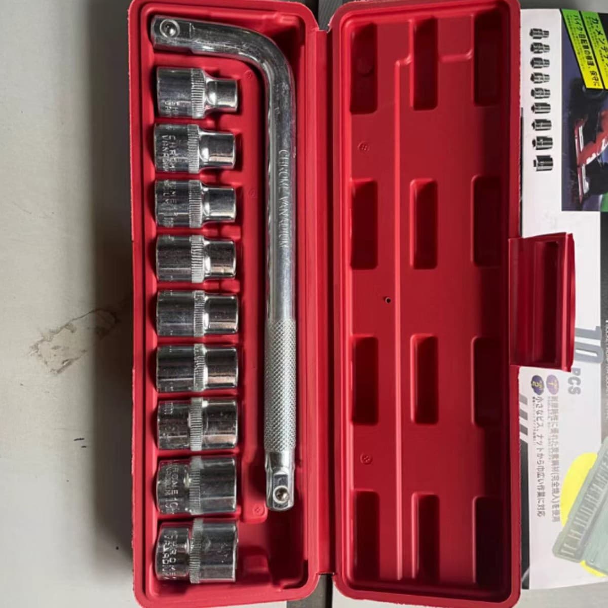 Home Car Tire Change Tool Kit 10-Piece Socket Wrench Set for Auto Repair