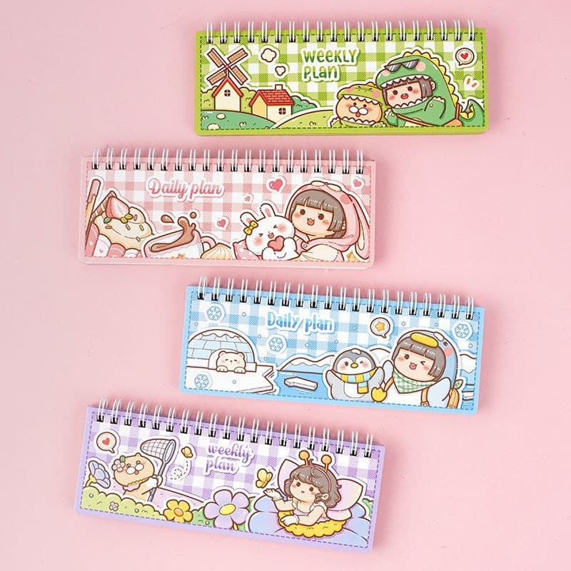 Little Potato Planner Self-Discipline Check-in Book Task Planner Habit Tracking Time Management Monthly and Weekly Planning Notebook