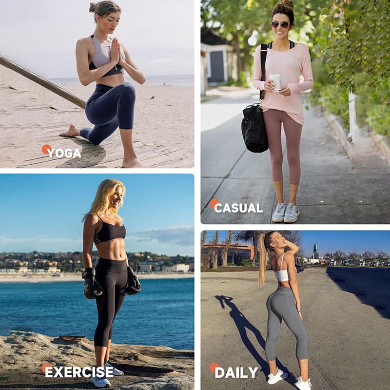 New European and American Cross-Border Spring/Summer High-Waist Yoga Pants Women's Fitness Butt-Lifting Capri Pants Workout Tight Leggings Wholesale