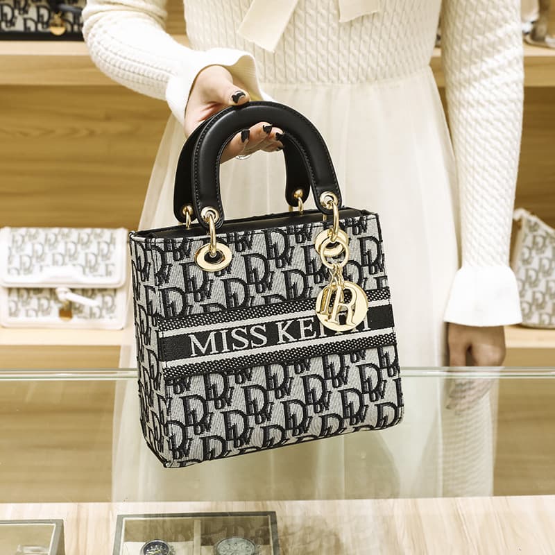 Women's 2026 New Style Lady Dior Bag Light Luxury Jacquard Shoulder Bag High-Quality Texture Crossbody Handbag Trendy