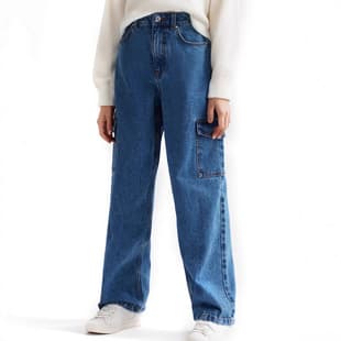 Spring and Autumn Fashion Casual Girls' Solid Color Jeans with Side Pockets and Zipper, Denim Long Pants for Toddlers and Children