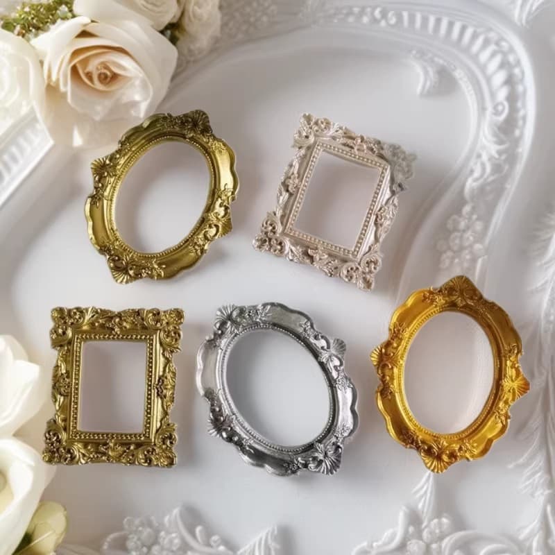 Cross-border DIY Oval Badge Display Stand Desktop High-Aesthetic Display Frame Anime Merch Mini Photo Prop Small Decoration