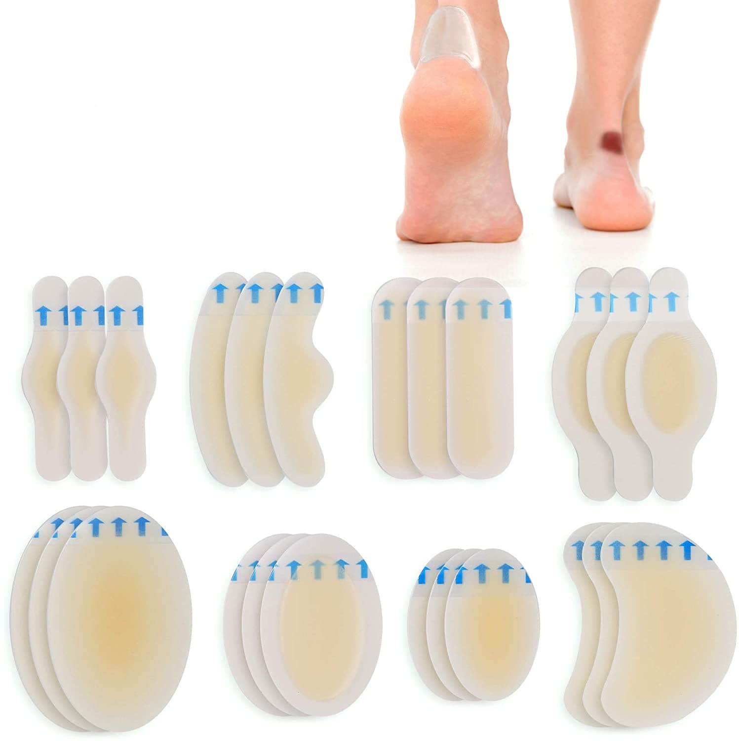 Heel Cushion for Women's High Heels, Anti-Pain Anti-Blister Half Insole, Invisible Gel Heel Sticker, Amazon Blister Patch