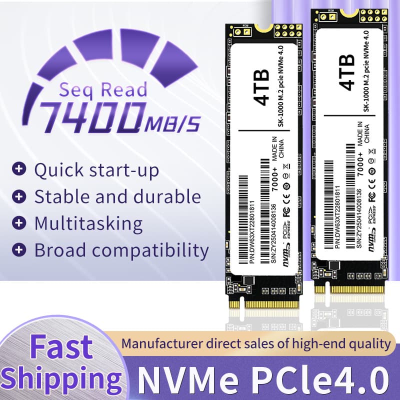 English 7000+ NVMe 4.0 SSD 2280 512GB Laptop 2TB PCIe Protocol SSD 1TB