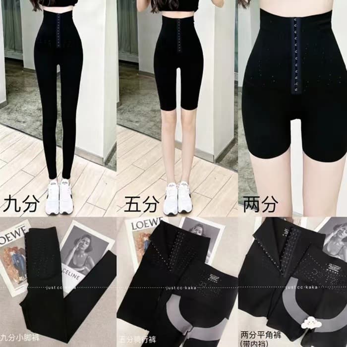 Buttoned Tight-Fitting Body-Shaping Version 259-Point Shark Pants for Tummy Control, Butt Lift, Breathable, High-Elastic, Thin, Elastic, High-Waisted Yoga