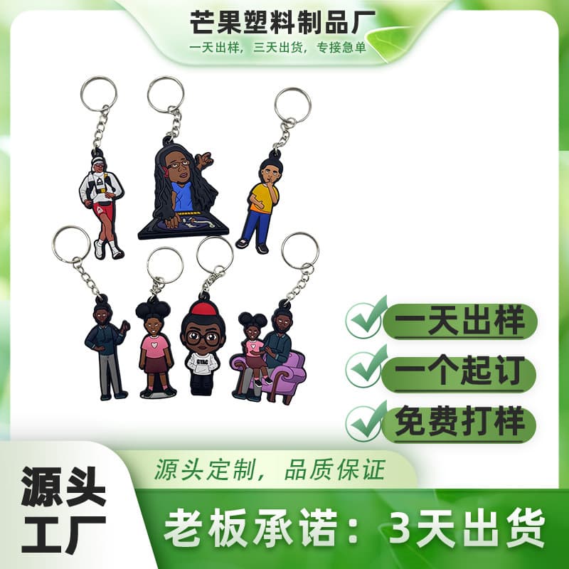 Custom New PVC Soft Rubber 3D IP Keychain Exquisite Gift Pendant Event Souvenir Keychain