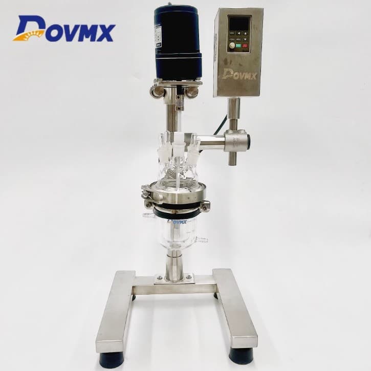 Mini Double-Layer Glass Reactor 100ml, High Borosilicate Glass Reactor, Laboratory Instrument