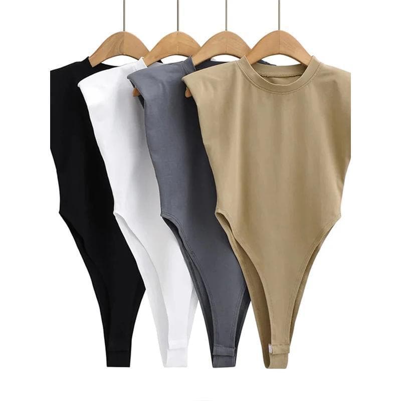 Sexy Women's Summer One-Piece Bodycon Bodysuit with Padded Cups