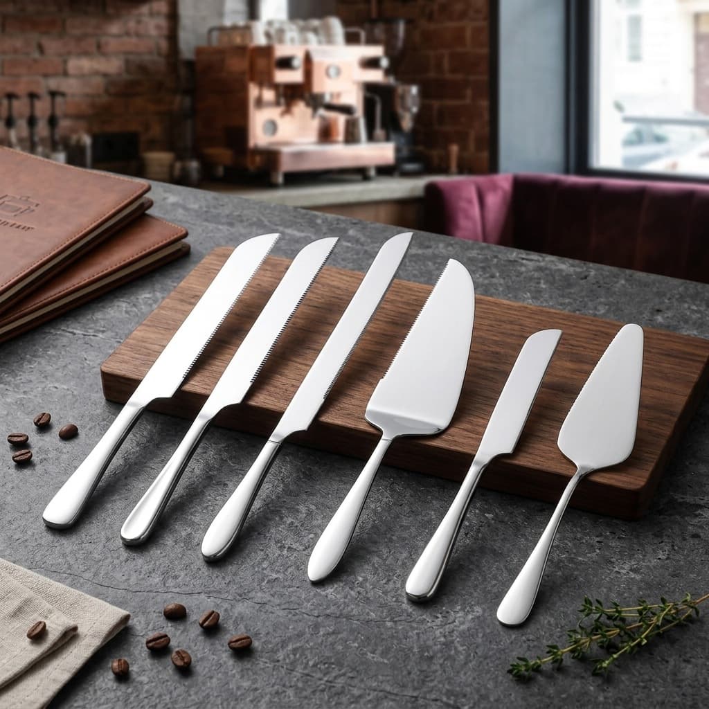 Cross-Border Hot Selling 1010 Stainless Steel Cake Knife and Spatula Multi-Piece Set Wedding Household Extended Cake Knife Pizza Knife Spatula