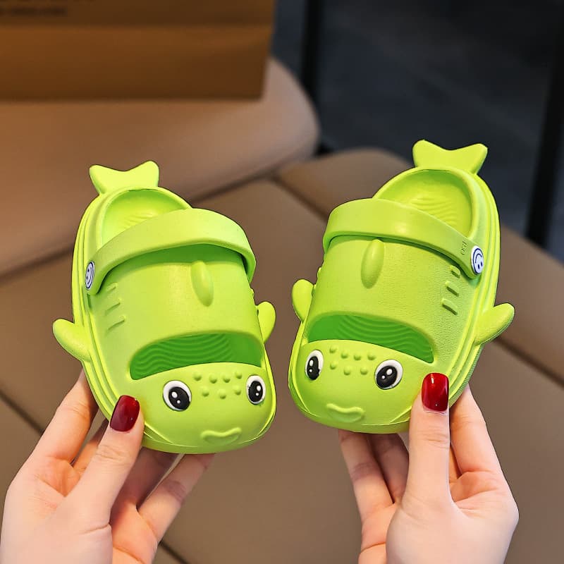 Ugly Cute Fish Kids Slippers Summer New Cartoon Boys Girls Toddler Indoor Outdoor Closed-Toe Sandals