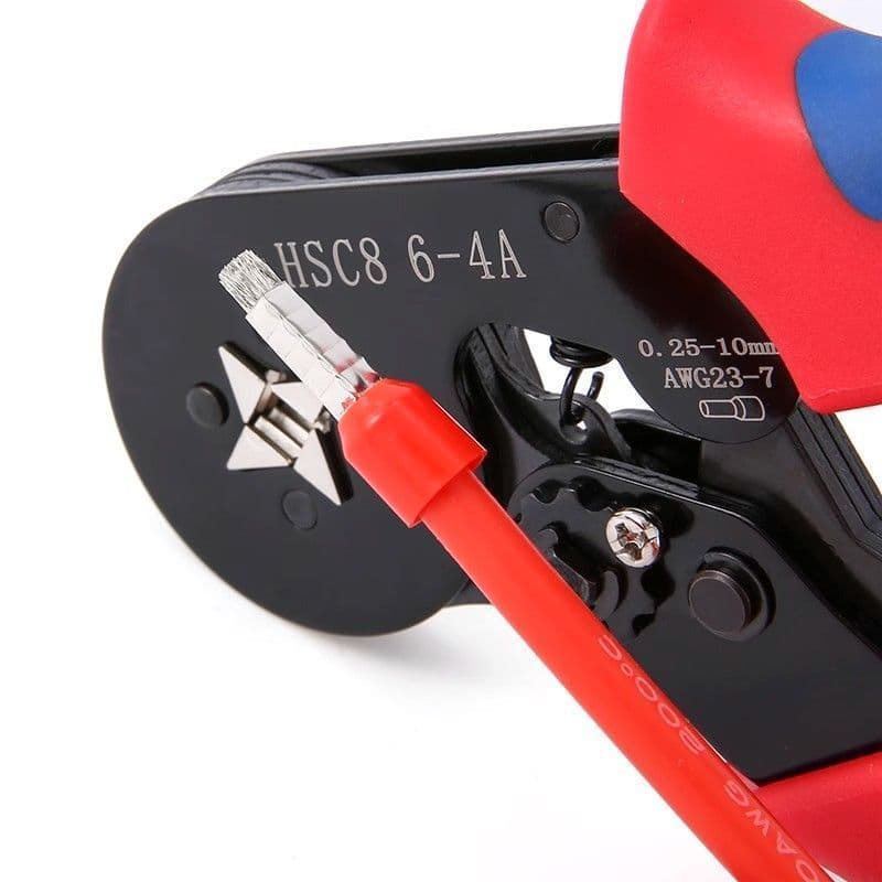 Tube Type Cold Press Terminal VE Crimping Pliers Set TE Pure Copper Wire Lug Quadrilateral Crimping Tool for Electricians