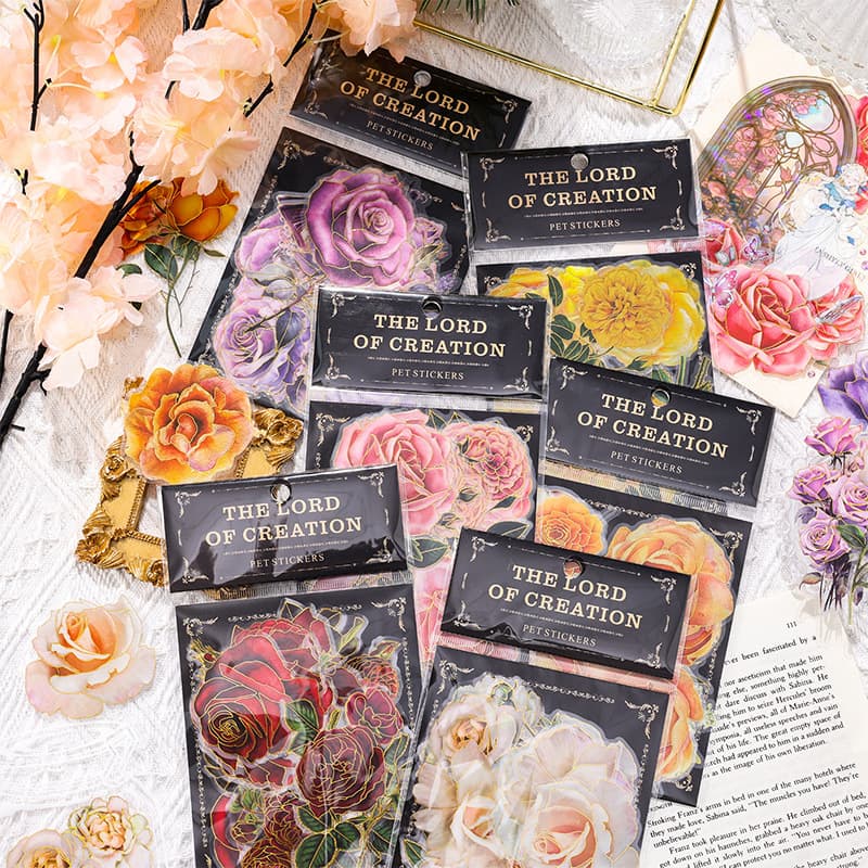 Dream Dance Sticker Pack All Souls Rose Series Rose Theme Handbook DIY Decorative Stickers 20 Pieces 6 Styles
