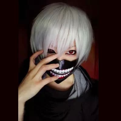 Cosplay Anime European and American Tokyo Ghoul Kaneki Ken Short Hair Tokyo Ghoul Silver Wig Wholesale for Export
