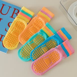 Factory wholesale non-slip socks, children's playground trampoline socks, baby early education floor socks, adult mid-calf yoga socks