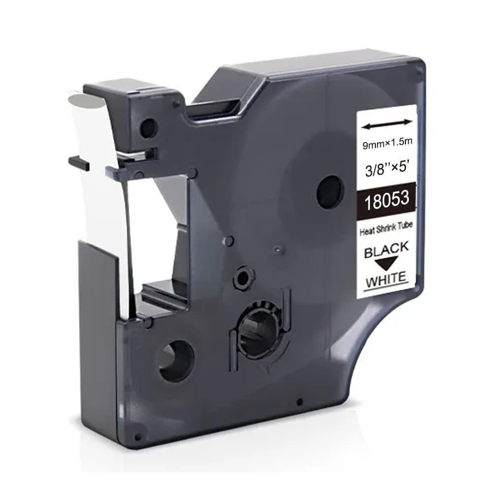 18443 suitable for DYMO label printer industrial vinyl label ribbon white background black text 9mm 12mm