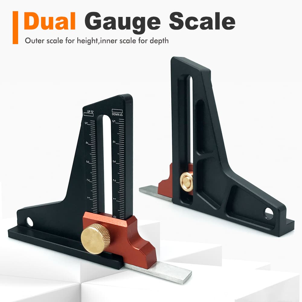 Height gauge, depth measuring instrument, height ruler, woodworking tools, saw table, adjusting ruler, trimming machine adjustment
