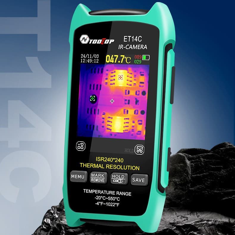 TOOLTOP ET14C 2.8-inch Infrared Thermal Imager 25Hz Thermal Imaging Water Leak Detection ISR240x240