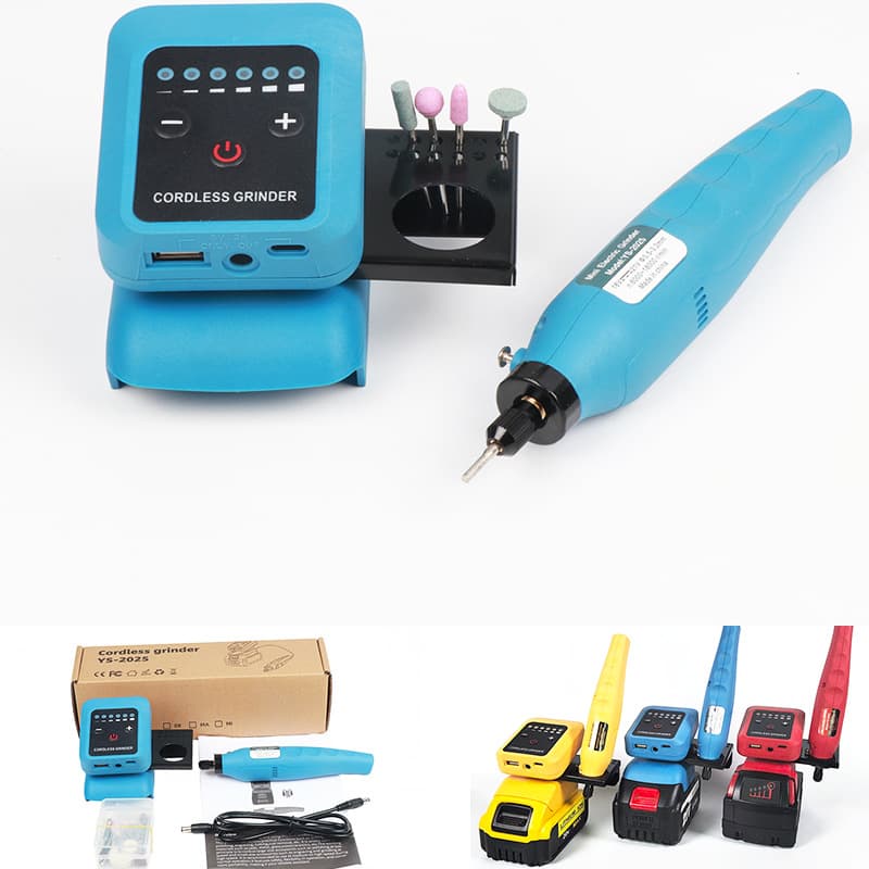 20v rechargeable lithium battery small electric grinder 6-speed speed adjustment suitable for various tools battery interface cross-border small electric drill