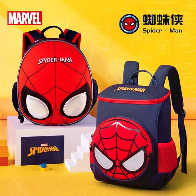 Marvel Spider-Man Kids School Bag Cute Boy 3-6 Years Old Kindergarten Large Class Casual Backpack