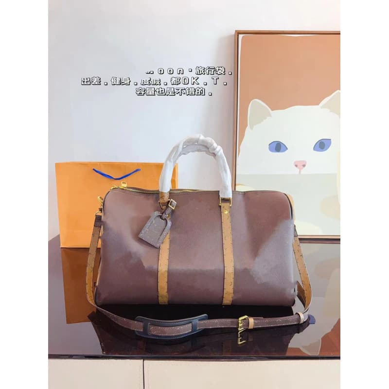2024 New Original Leather Logo Hardware Keepall Crossbody Bag Travel Bag with Large Capacity