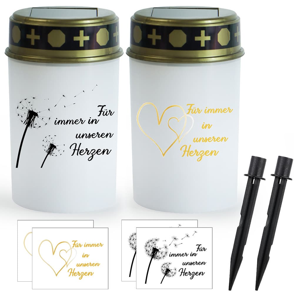 Cross-border Hot Selling 2*AA Battery Cemetery Decoration Light Solar Ground Insert Candle Memorial Funeral Supplies