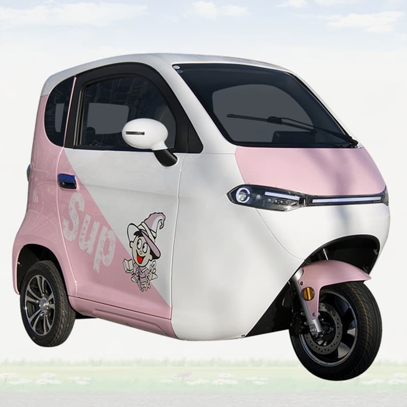 Can be licensed and equipped with solar powered three-wheeled home transportation to pick up children, adult electric vehicle Laotoule closed passenger three-wheeled vehicle
