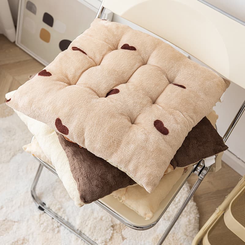 Plush chair cushion simple thickened winter office sedentary student classroom dormitory fart cushion home dining chair cushion