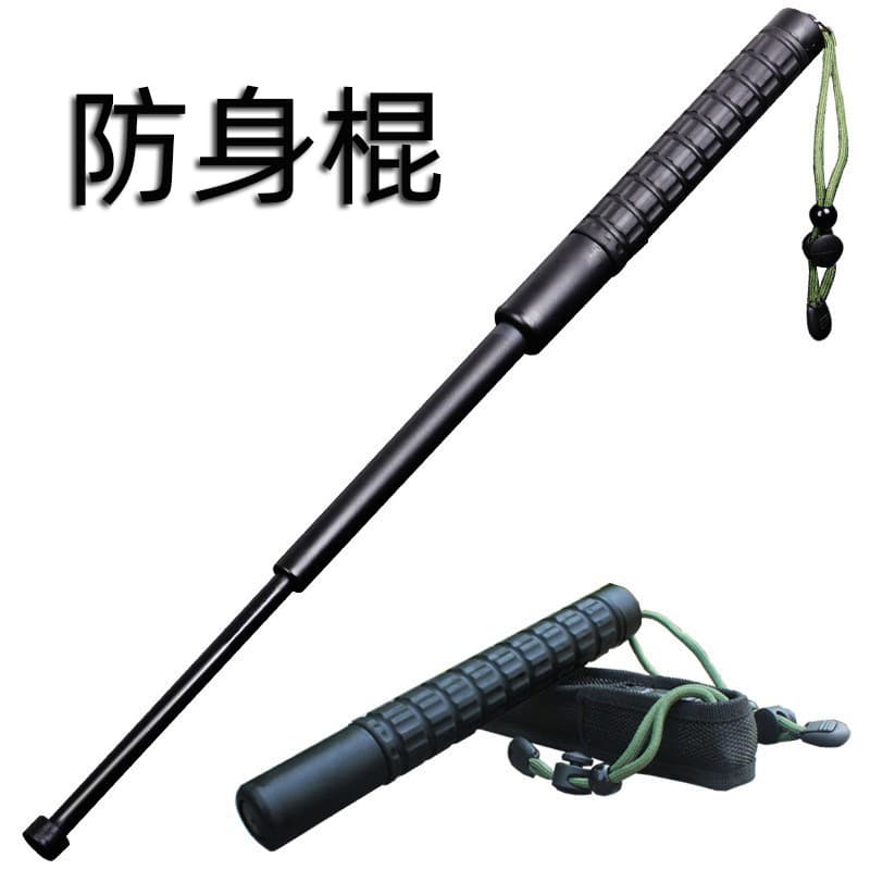 PVC Plastic Telescopic Baton, Three-Section Car Window Breaker, Security Self-Defense Portable Stick, Professional Manufacturer