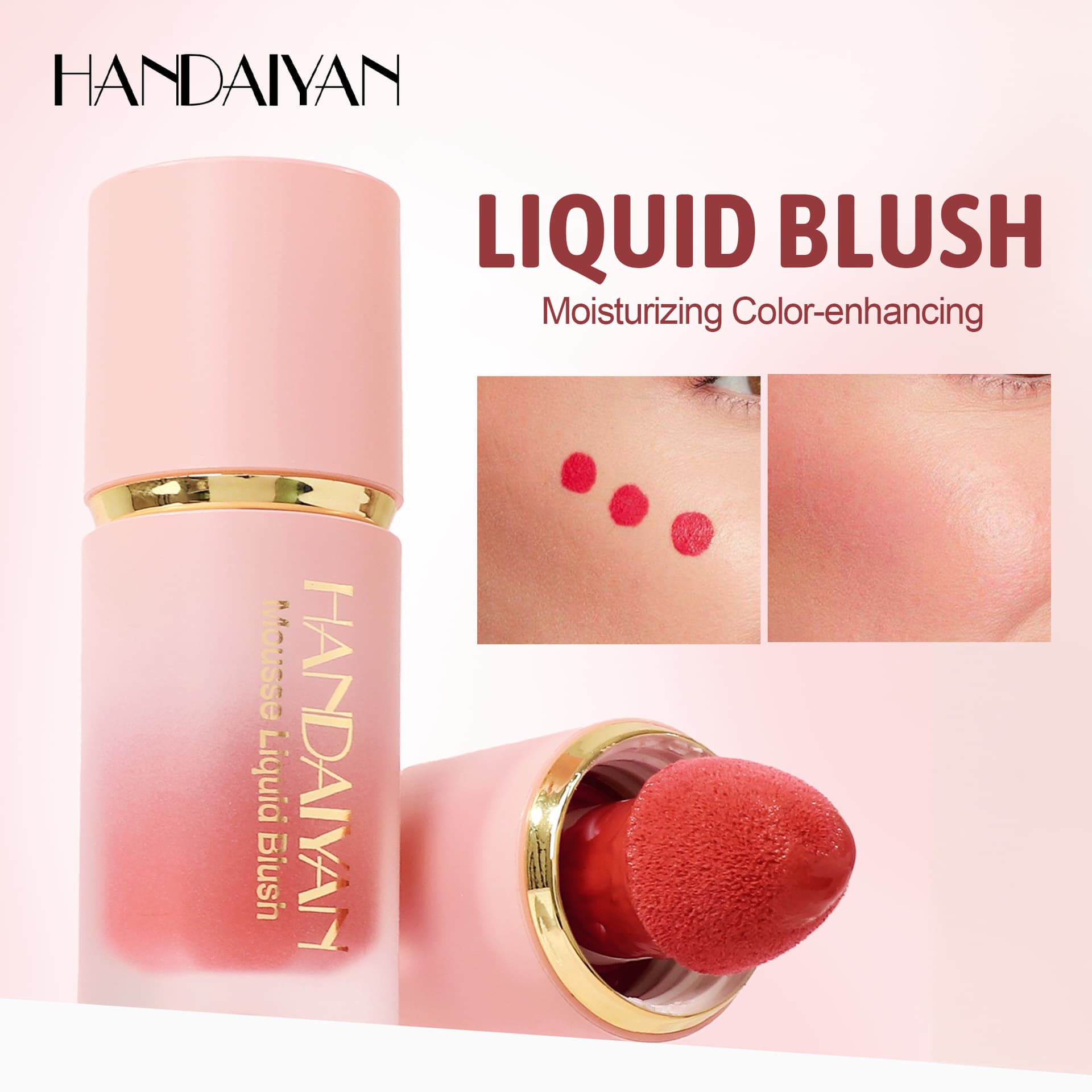 HANDAIYAN Liquid Blush Contour Natural Easy to Apply Matte Liquid Rouge