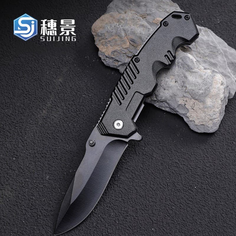 High Hardness Multi-Function Outdoor Knife Stainless Steel Tool Outdoor Folding Knife Self-Defense Knife Military Knife Portable Folding Knife