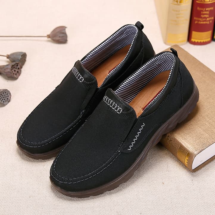 Cross-border manufacturer supply canvas shoes for men, lightweight soft sole middle-aged and elderly shoes, breathable dad shoes, large size spring and autumn men's shoes