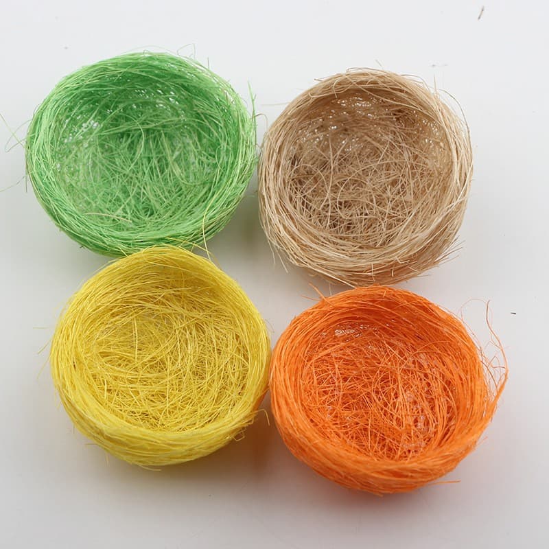 Simulated Bird Nest Wholesale Garden Decoration Handmade Hemp Fiber Bird Nest Thickened Hemp Fiber Woven Bird Nest