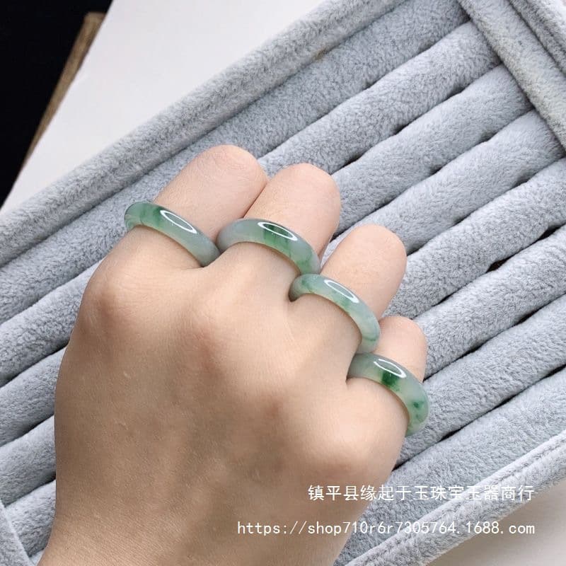 High Quality Ring with Floating Flower Pattern, Grade A Jade Ring, Couple Ring, Gift for Men and Women