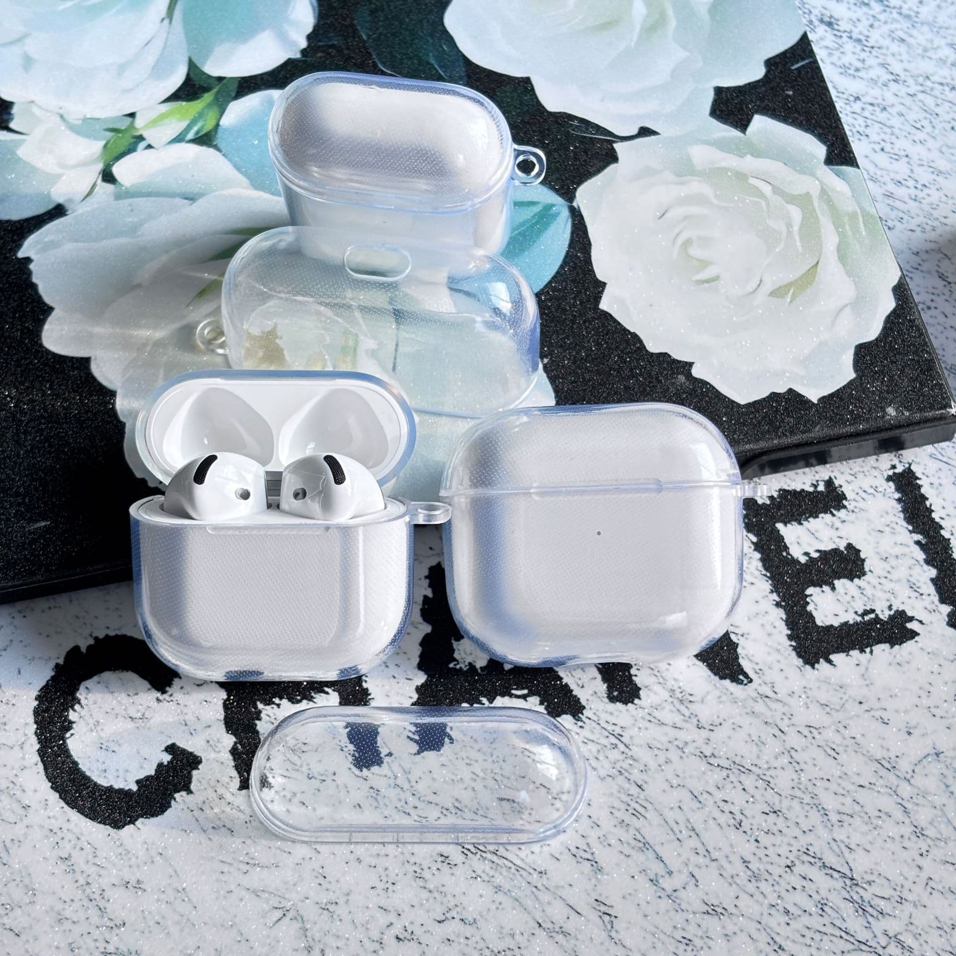 Compatible with AirPods 1/2/3/4 Pro2 All Series Apple Earphones Pro3 Transparent TPU Earphone Protective Case