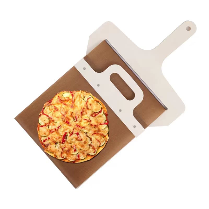 Wooden sliding pizza spatula, cross-border pizza transfer board, kitchen baking utensils, foldable solid wood pizza pan