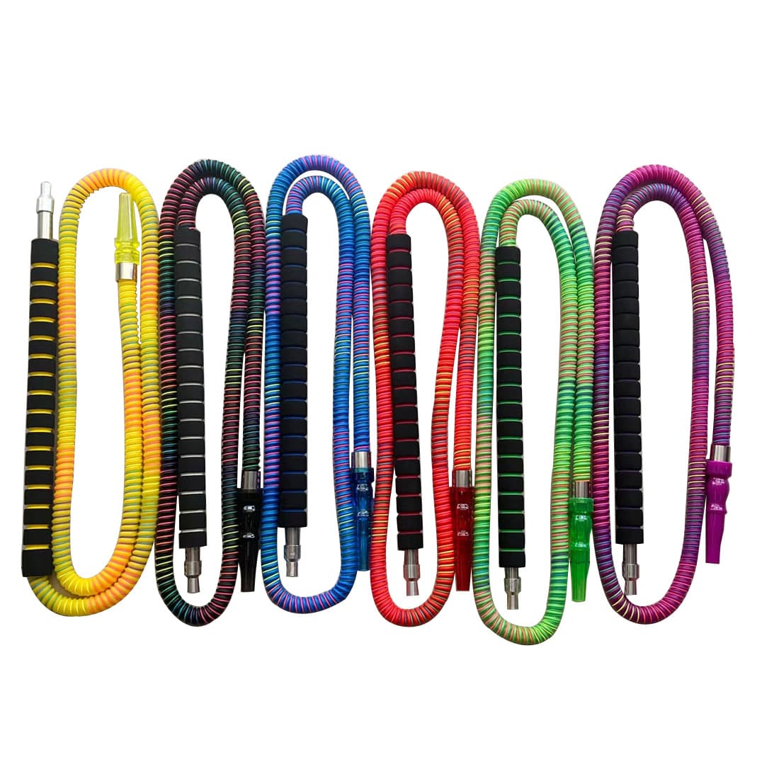 Hookah Accessories Colorful Hookah Hose 1.8M Sponge Handle PVC Soft Tube Aluminum Tube Shisha Hose