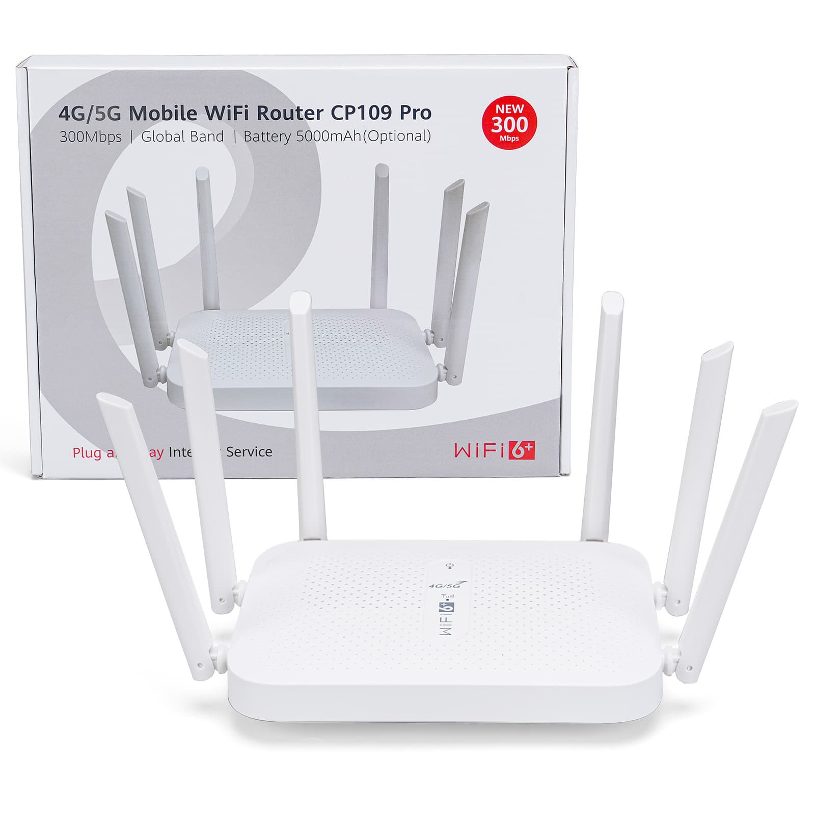 CP109 Pro 4G CPE Router Optional with 5000mAh Battery, Supports Unlimited Data in Malaysia
