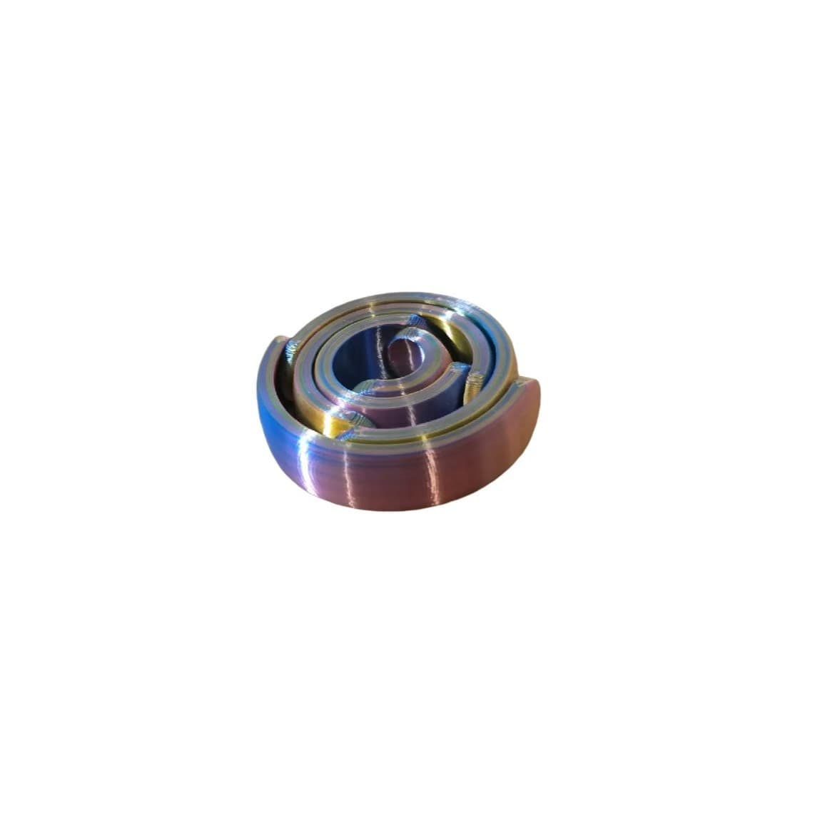 3D printed spiral decompression ring, gradient fingertip toy, silky twisting decompression artifact, creative gift
