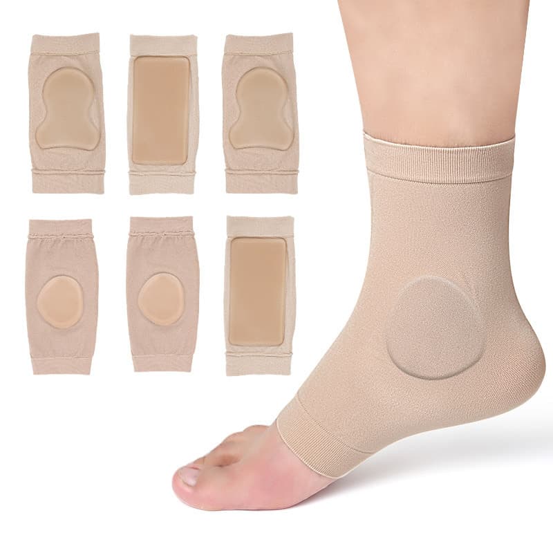 Heel Protector Sleeves for Women, Anti-Crack Foot Guards, SEBS Ankle Support Sports Socks for Men's Running Socks