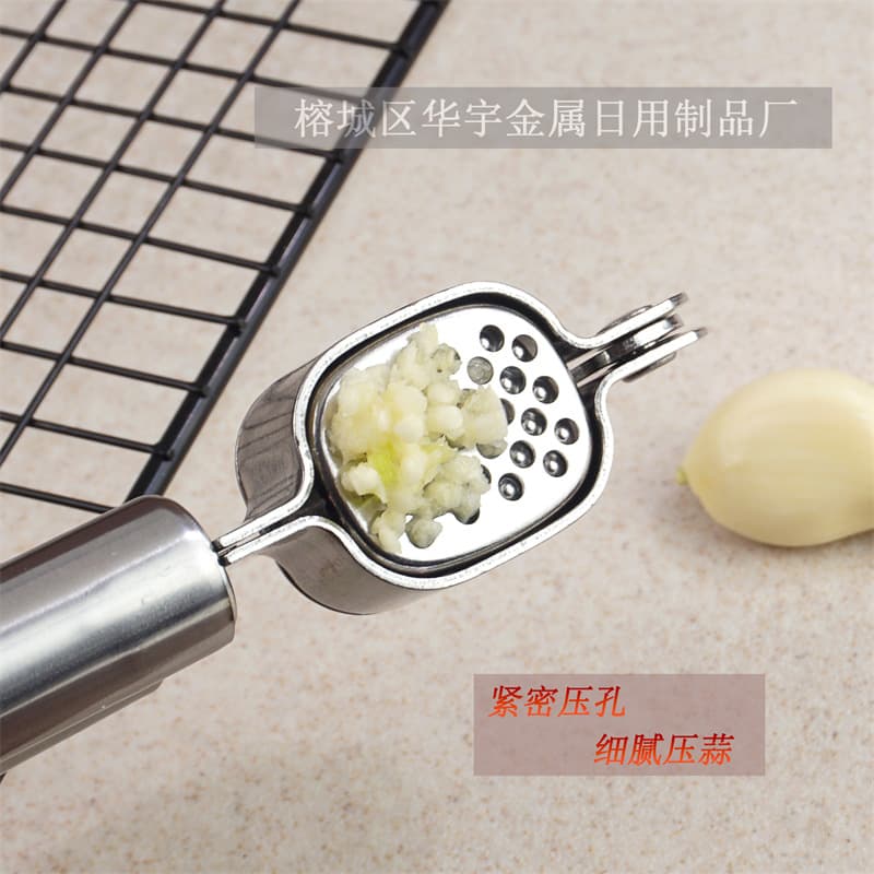 Stainless Steel Manual Garlic Masher Home Kitchen Tool For Crushing Peeling Garlic Squeezer Puller
