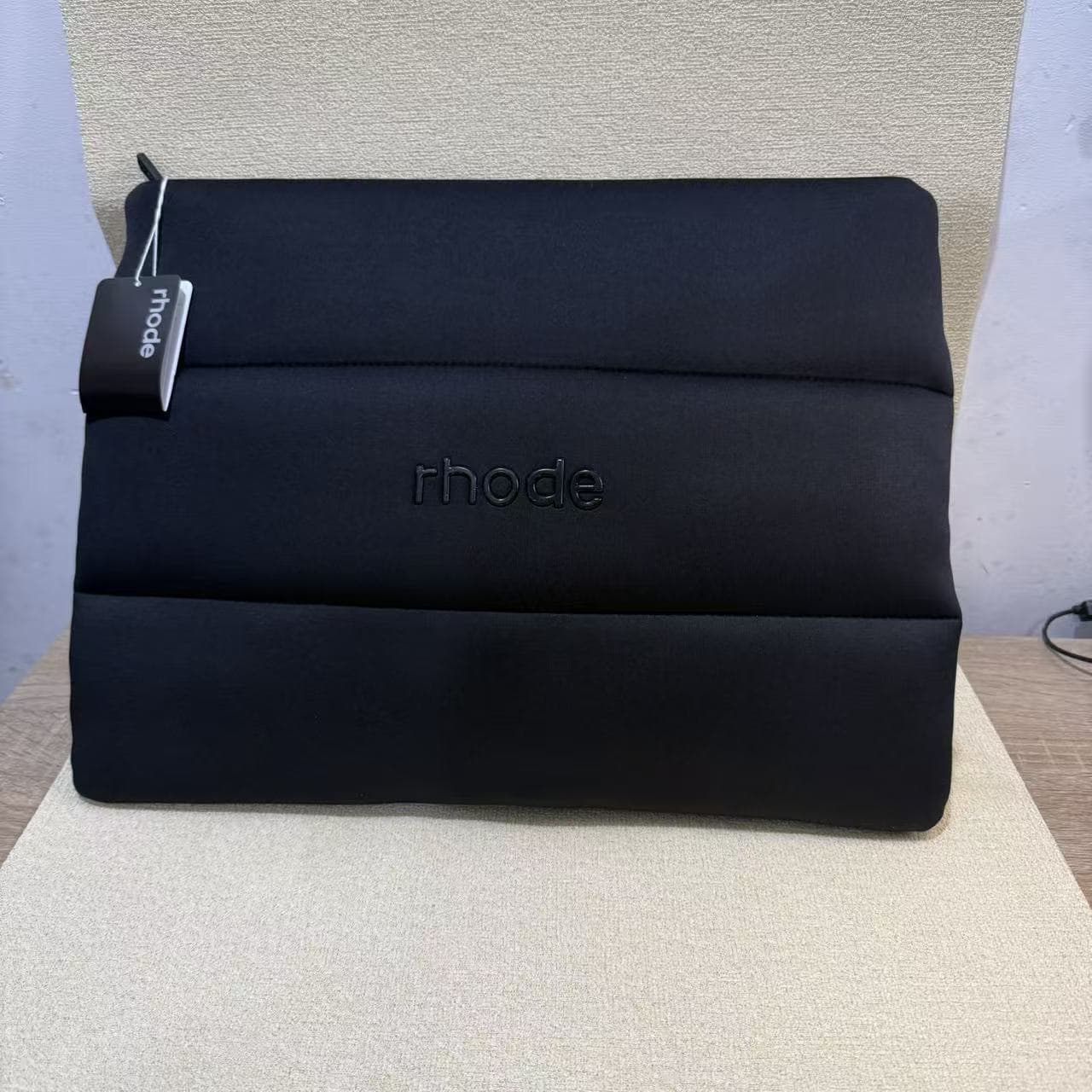 In Stock Memory Foam Cosmetic Bag Rhode Hailey Bieber Style Makeup Organizer with Cotton Shockproof Lightweight Handbag