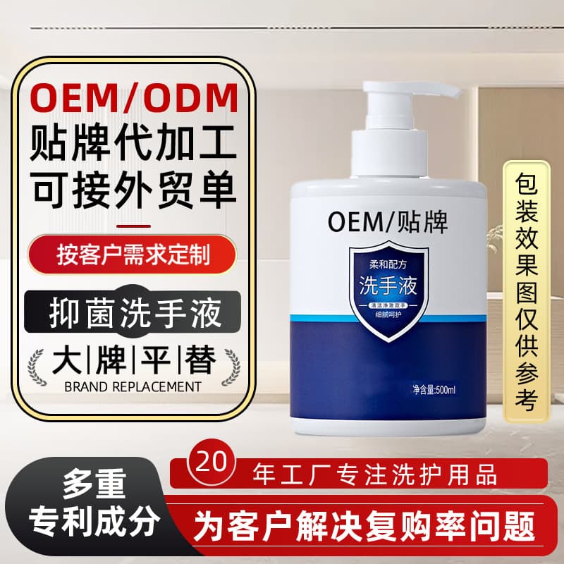 Custom Antibacterial Hand Soap Private Label, Clean and Refreshing Gentle Easy Rinse Dense Bubble Hand Soap OEM Processing