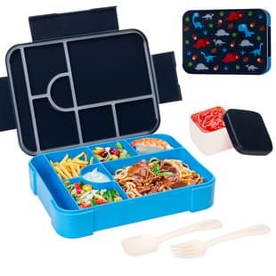 Printed Cross-Border Amazon Divided Lunch Box for Kids and Students, Bento Box, Fruit Box, Salad Box, Microwave-Safe Portable Lunch Box