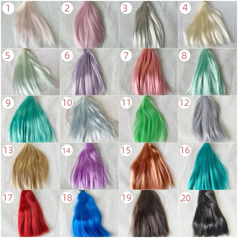 Yale BJD/Cotton Doll Milk Silk Hair Weft DIY Straight Hair 25cm