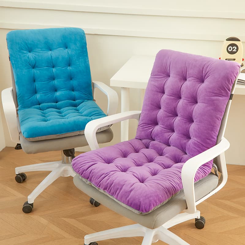Anti-Slip Office Computer Chair Seat Cushion Backrest Pillow One-Piece Student Chair Pad Lying Mat Autumn/Winter Warm