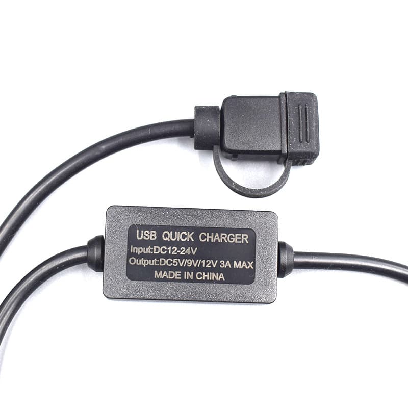 Motorcycle Phone Charger USB Fast Charging Waterproof Vehicle Charger 12V-24V Universal Compatible with Apple Huawei